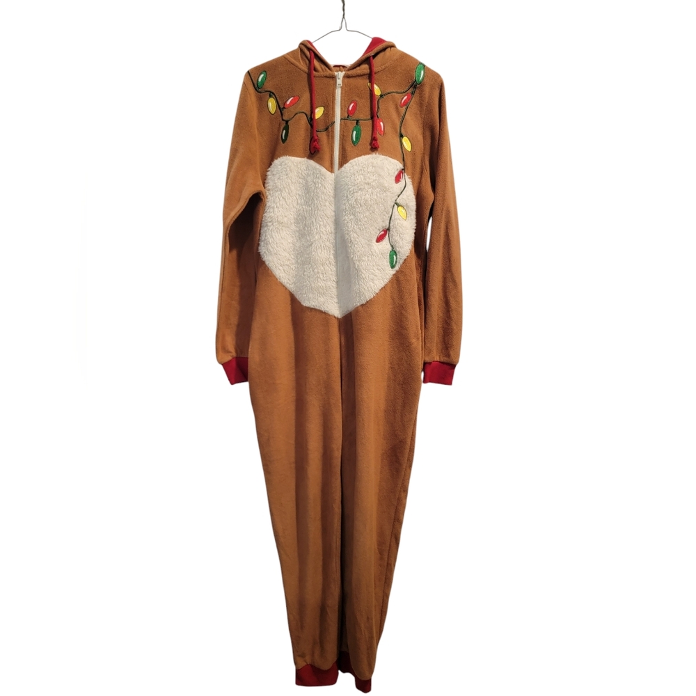 Brown Costume Pyjamas Size Medium Reindeer